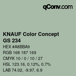 Color code: KNAUF Color Concept - GS 234 | qconv.com