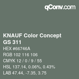 カラーコード: KNAUF Color Concept - GS 311 | qconv.com
