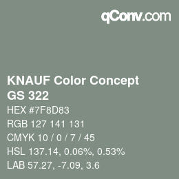 Color code: KNAUF Color Concept - GS 322 | qconv.com