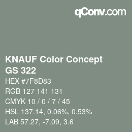 カラーコード: KNAUF Color Concept - GS 322 | qconv.com