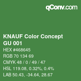 Código de color: KNAUF Color Concept - GU 001 | qconv.com