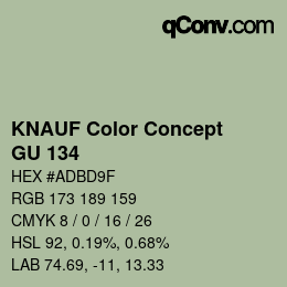 Color code: KNAUF Color Concept - GU 134 | qconv.com