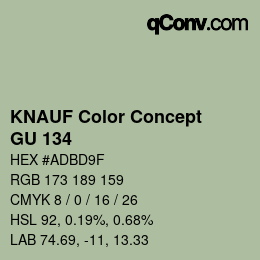 カラーコード: KNAUF Color Concept - GU 134 | qconv.com