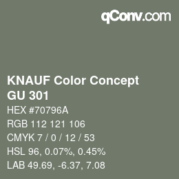 Código de color: KNAUF Color Concept - GU 301 | qconv.com