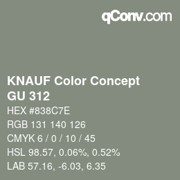 Color code: KNAUF Color Concept - GU 312 | qconv.com