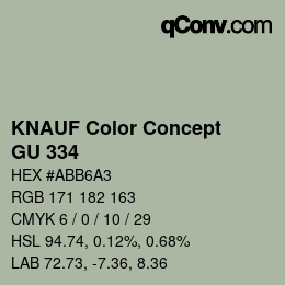 Color code: KNAUF Color Concept - GU 334 | qconv.com