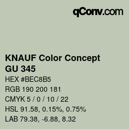 Color code: KNAUF Color Concept - GU 345 | qconv.com