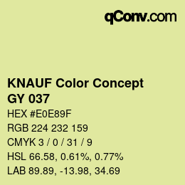 Color code: KNAUF Color Concept - GY 037 | qconv.com