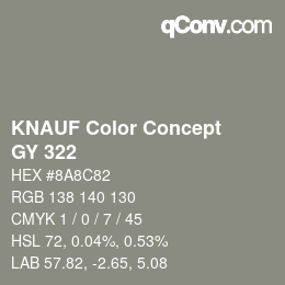 Farbcode: KNAUF Color Concept - GY 322 | qconv.com