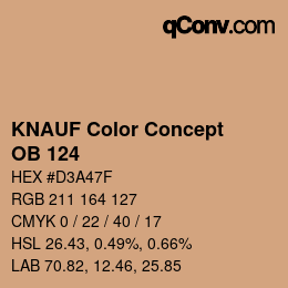 Código de color: KNAUF Color Concept - OB 124 | qconv.com