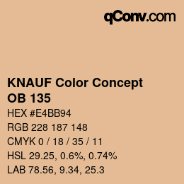 Código de color: KNAUF Color Concept - OB 135 | qconv.com