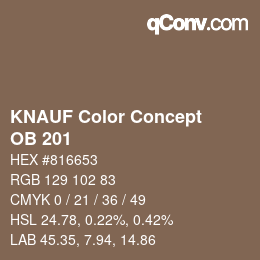 Color code: KNAUF Color Concept - OB 201 | qconv.com