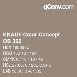 カラーコード: KNAUF Color Concept - OB 322 | qconv.com