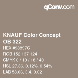 カラーコード: KNAUF Color Concept - OB 322 | qconv.com