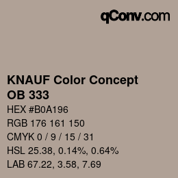 Color code: KNAUF Color Concept - OB 333 | qconv.com