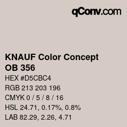 Color code: KNAUF Color Concept - OB 356 | qconv.com