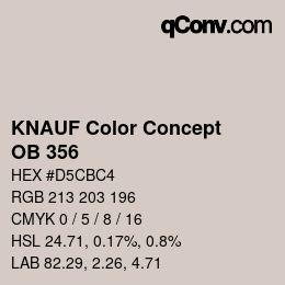 カラーコード: KNAUF Color Concept - OB 356 | qconv.com