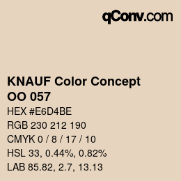 Código de color: KNAUF Color Concept - OO 057 | qconv.com