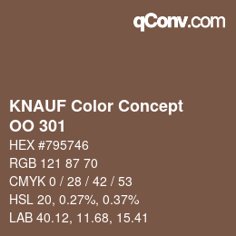 Código de color: KNAUF Color Concept - OO 301 | qconv.com