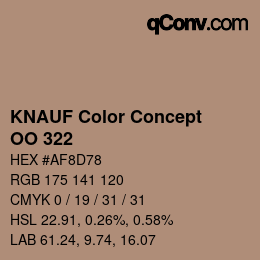 Código de color: KNAUF Color Concept - OO 322 | qconv.com