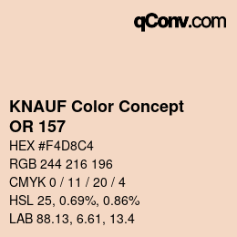 Código de color: KNAUF Color Concept - OR 157 | qconv.com