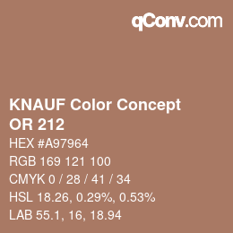 Código de color: KNAUF Color Concept - OR 212 | qconv.com