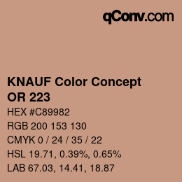 Código de color: KNAUF Color Concept - OR 223 | qconv.com