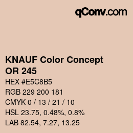 カラーコード: KNAUF Color Concept - OR 245 | qconv.com