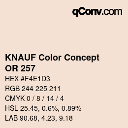 カラーコード: KNAUF Color Concept - OR 257 | qconv.com