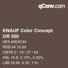 Código de color: KNAUF Color Concept - OR 300 | qconv.com