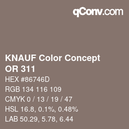 Código de color: KNAUF Color Concept - OR 311 | qconv.com