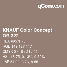 Código de color: KNAUF Color Concept - OR 322 | qconv.com