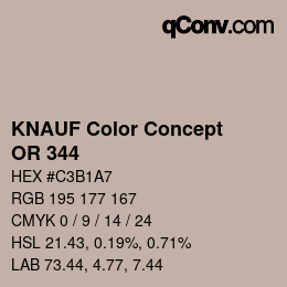 カラーコード: KNAUF Color Concept - OR 344 | qconv.com