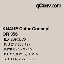 カラーコード: KNAUF Color Concept - OR 356 | qconv.com