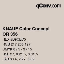 カラーコード: KNAUF Color Concept - OR 356 | qconv.com