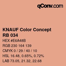 カラーコード: KNAUF Color Concept - RB 034 | qconv.com