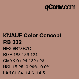 カラーコード: KNAUF Color Concept - RB 332 | qconv.com