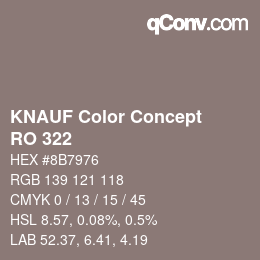 カラーコード: KNAUF Color Concept - RO 322 | qconv.com