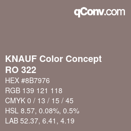 カラーコード: KNAUF Color Concept - RO 322 | qconv.com