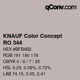 Farbcode: KNAUF Color Concept - RO 344 | qconv.com