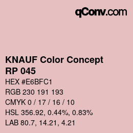 Farbcode: KNAUF Color Concept - RP 045 | qconv.com