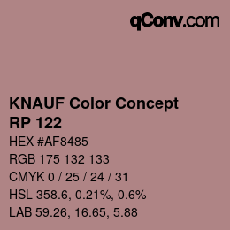 Código de color: KNAUF Color Concept - RP 122 | qconv.com