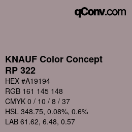 カラーコード: KNAUF Color Concept - RP 322 | qconv.com