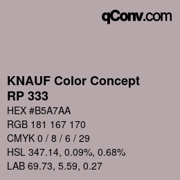 Code couleur: KNAUF Color Concept - RP 333 | qconv.com