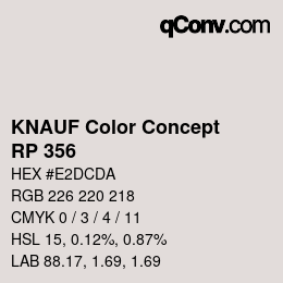 カラーコード: KNAUF Color Concept - RP 356 | qconv.com