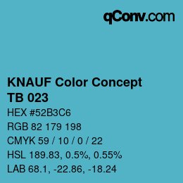 カラーコード: KNAUF Color Concept - TB 023 | qconv.com