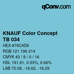 Código de color: KNAUF Color Concept - TB 034 | qconv.com