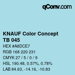 Color code: KNAUF Color Concept - TB 045 | qconv.com