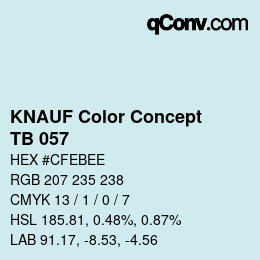 Color code: KNAUF Color Concept - TB 057 | qconv.com