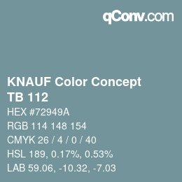 Color code: KNAUF Color Concept - TB 112 | qconv.com